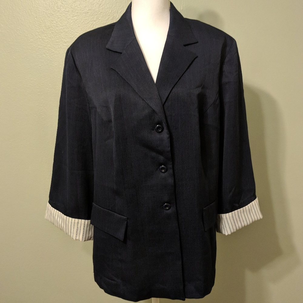 Dark Purple Women's Blazer 3/4" sleeve